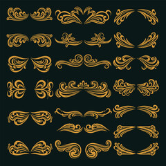 Fototapeta premium Elegant Golden Frames Vector Collection