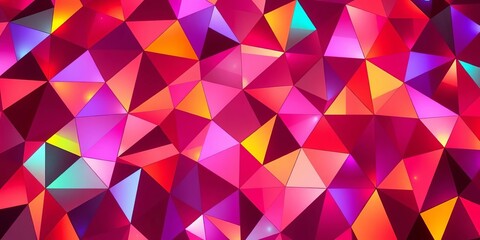 Fototapeta premium Abstract geometric shapes create a vibrant, glowing LED wall texture, illumination, dynamic