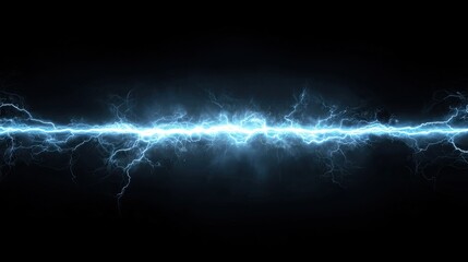 Light blue electrical discharge on black background