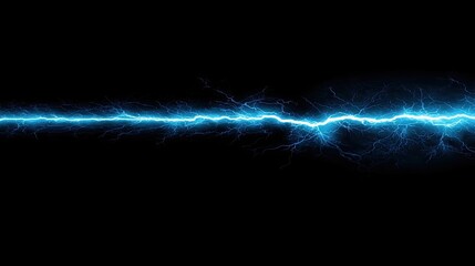 Light blue electrical discharge, horizontal line