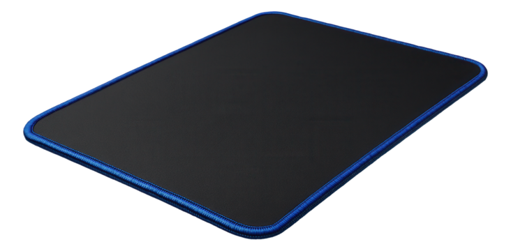 Rectangular card mat with stitched edges for trading card games