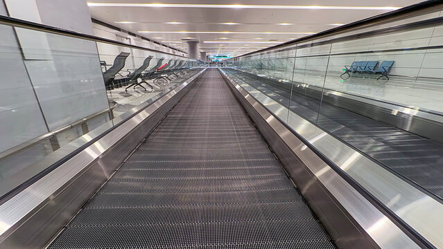 escalator in airport