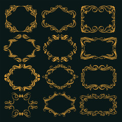 Luxury Ornamental Borders and Elements Vector Set