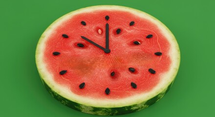 Watermelon Clock Fresh Hours Ahead