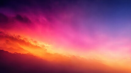 Obraz premium Stunning sunset creates vibrant hues over the horizon during evening hours