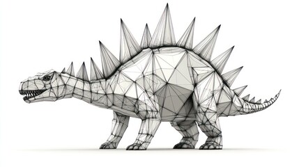 Naklejka premium Prehistoric creature, polygonal style