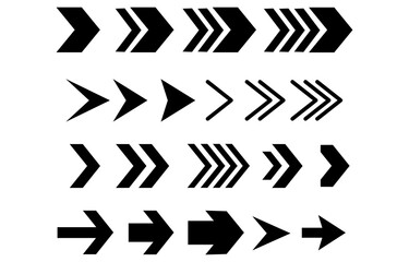 black and white arrows