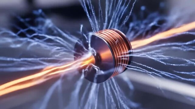 Copper coil with energy beam and electrical discharge