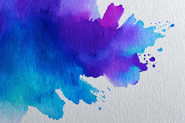 FONDO MINIMALISTA DINÁMICO DE ACUARELA EN AZUL, MORADO Y TURQUESA