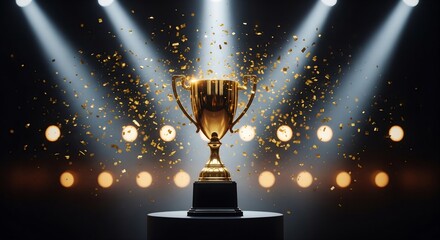 The Moment of Triumph: Golden Confetti Rains Down on the Ultimate Prize.