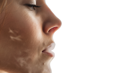 Natural Cooling Breath Practice Supporting Healthy Temperature Balance Isolated on Transparent Background