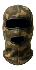 Camouflage print balaclava with reinforced stitching for durability