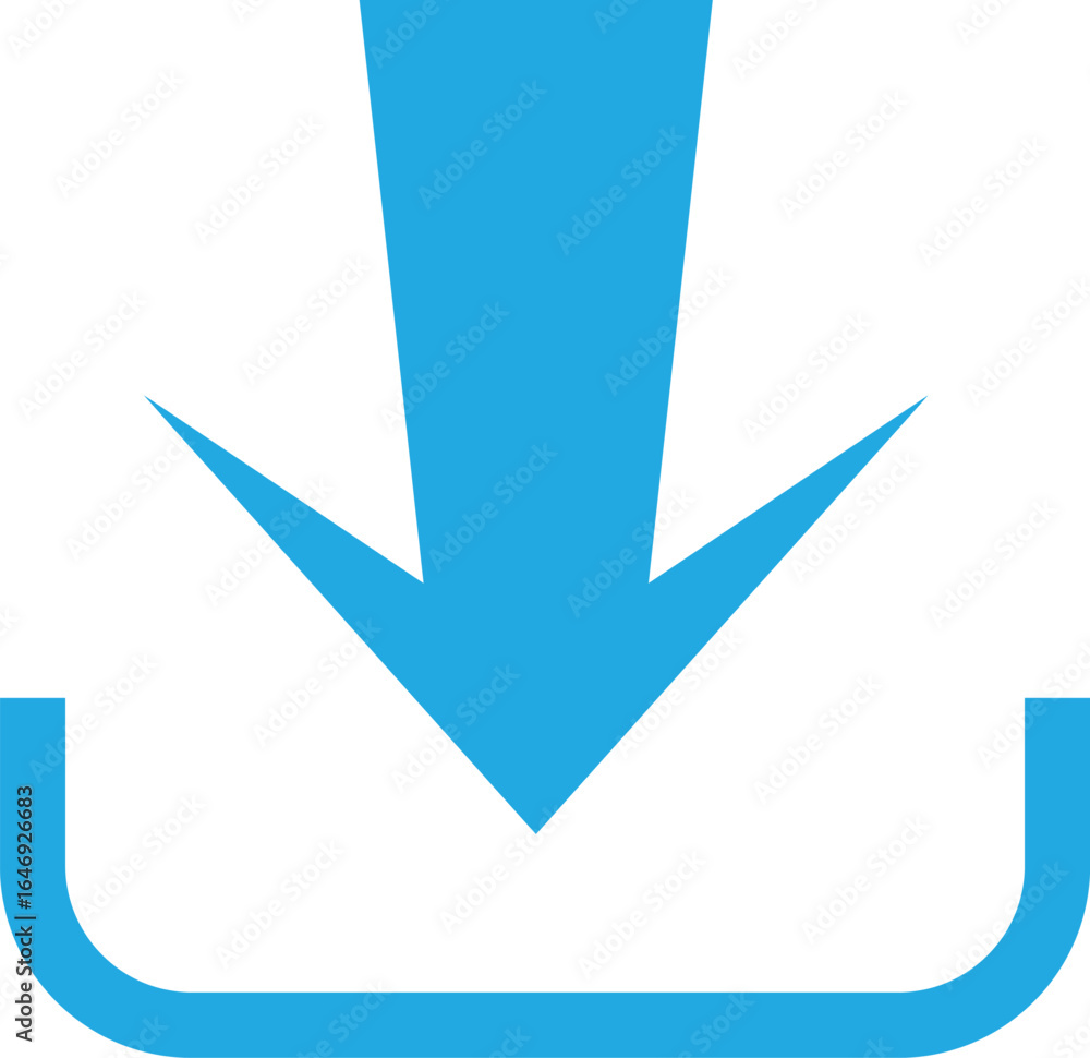 Poster download icons with arrows and buttons, vector file and software symbols, simple web interface colle