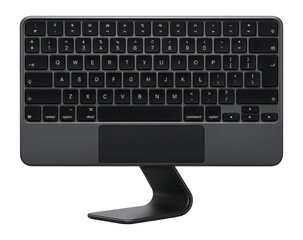 Backlit keyboard with adjustable brightness and ergonomic tilt for tablets