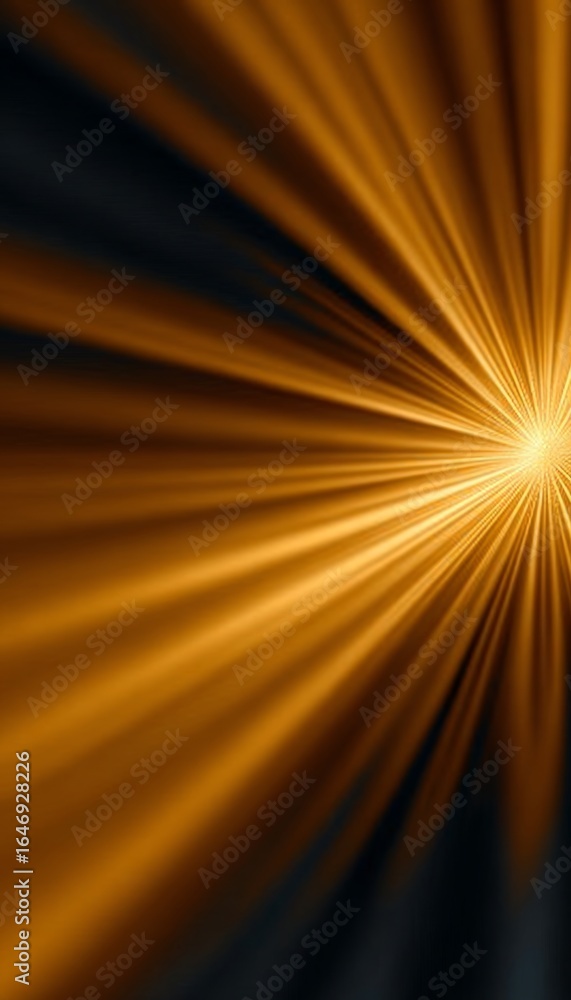 Poster stunning golden rays emanating from a dark backdrop, creating an enigmatic and captivating scene