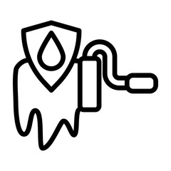 Fototapeta premium Waterproof Paint Vector Line Icon Design