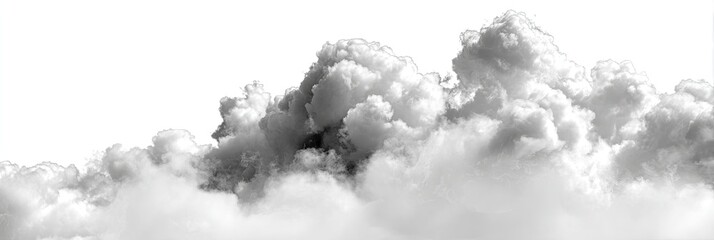 Gray clouds against a white background (2)