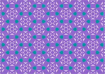 Geometric Floral Seamless Pattern Blue Background Printing Surface Products Texture 