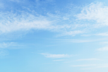 Obraz premium Beautiful clouds during spring time in a Sunny day. Blue sky and white fluffy clouds