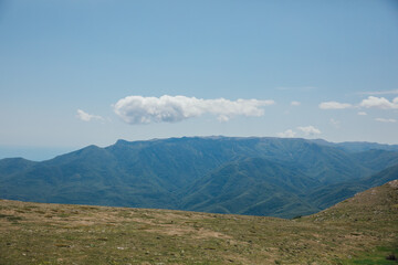 Beautiful scenery on the top of the mountain and sky