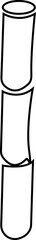 Bamboo Sugarcane line art icon. Design elements for social network and application. on transparent background.Sugarcane stalks vector illustration of fresh sugarcane plants for agriculture.