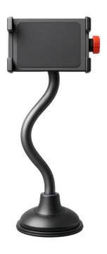 Tablet holder with flexible gooseneck and suction cup base for hands-free use