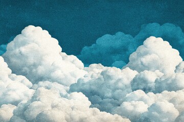 Textured clouds against a deep teal sky