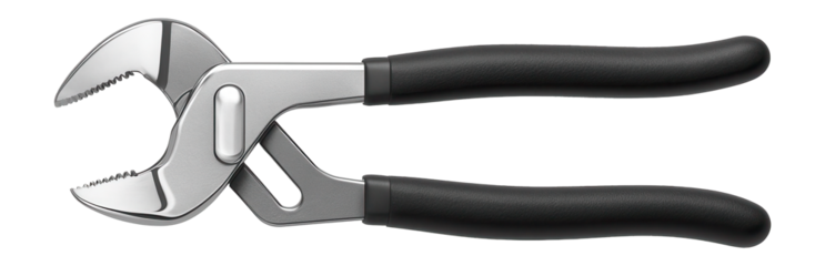 Slip-joint pliers with adjustable jaws for plumbing repairs.