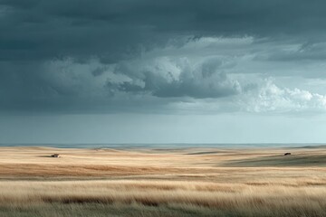 Fototapeta premium Stormy Horizon Over Field