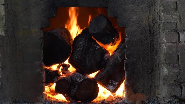 Traditional charcoal production in kuala sepetang, perak, malaysia