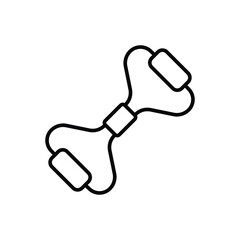 Exercise band, resistance expander icon. Simple outline style. Chest expander, elastic, fitness, gym, training, body, workout, sport concept. Thin line symbol. Vector isolated design