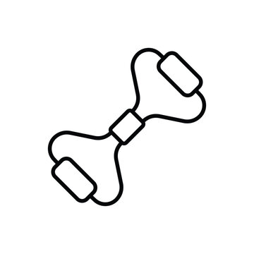 Exercise band, resistance expander icon. Simple outline style. Chest expander, elastic, fitness, gym, training, body, workout, sport concept. Thin line symbol. Vector isolated design