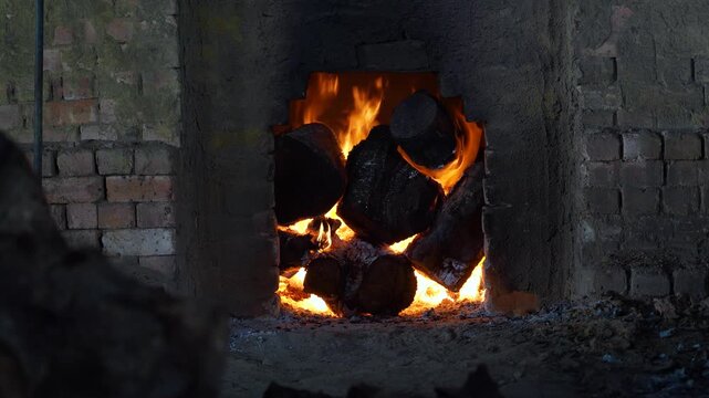 Traditional charcoal production in kuala sepetang, perak, malaysia