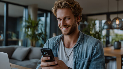 Businessman holding property management software solutions, optimizing operations to enhance tenant satisfaction and maximize revenue. Communication between landlords and tenants, timely maintenance.