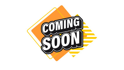 Elegant clear background coming soon banner, suitable for overlaying on images, videos, or digital...