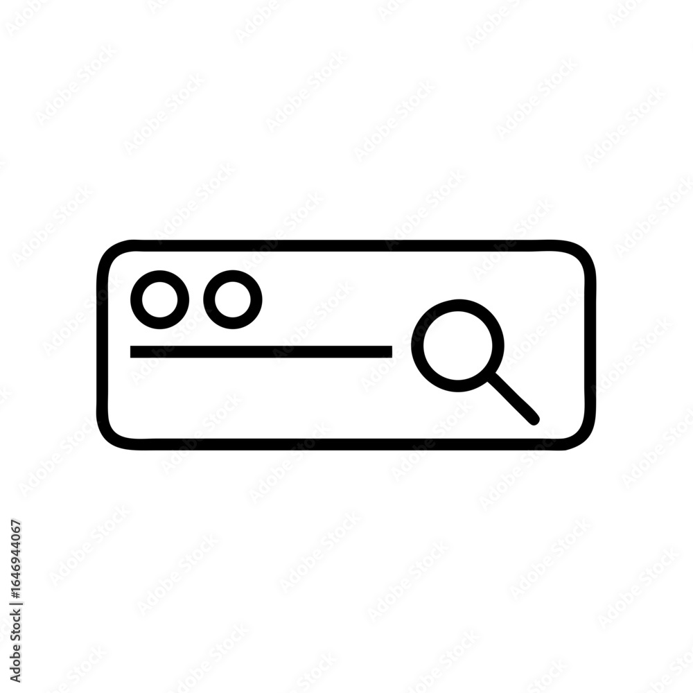 Poster search icon with input field and magnifying glass symbol