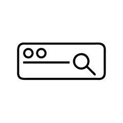 Obraz premium Search icon with input field and magnifying glass symbol 