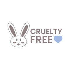 Elegant Cruelty Free Label with Soft Bunny Icon