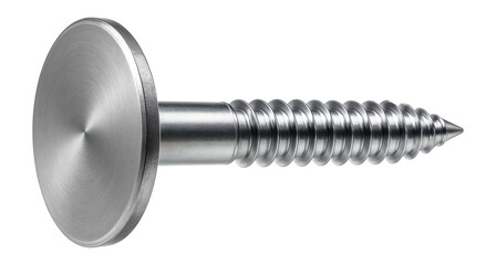 Galvanized plate anchor screw with a wide disc head for securing heavy loads in concrete walls.