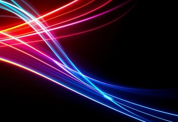Abstract dark background with glowing, iridescent lines creating a dynamic, sleek pattern,  graphic,  galaxy
