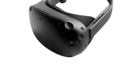 Cutting-edge virtual reality device showcases sleek design and advanced technology for gamers and tech enthusiasts