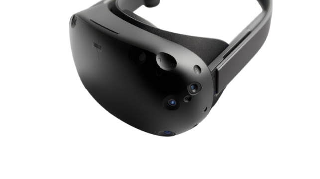 Cutting-edge virtual reality device showcases sleek design and advanced technology for gamers and tech enthusiasts