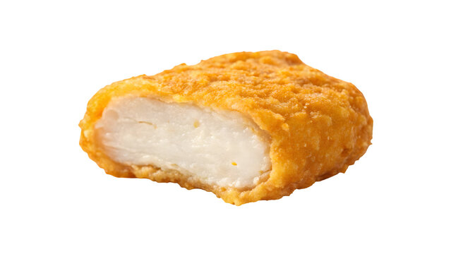 fried chicken nugget  isolated on transparent background isolated on white background