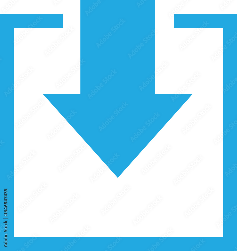 Poster download icons with arrows and buttons, vector file and software symbols, simple web interface colle
