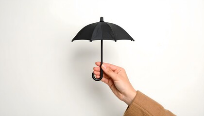 A Solitary Hand with a Tiny Umbrella