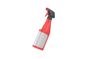 Trigger Spray Bottle Mockup Isolated On White Background. 3d illustration