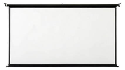 Obraz premium Projector Screen with Black Frame isolated on White Background
