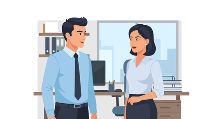 Fototapeta premium Professional business people discussing work in a modern office environment