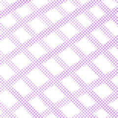パープルハーフトーンの手描きバイヤスチェック柄の背景イラスト