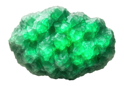 Willemite mineral displaying green fluorescence when exposed to UV rays